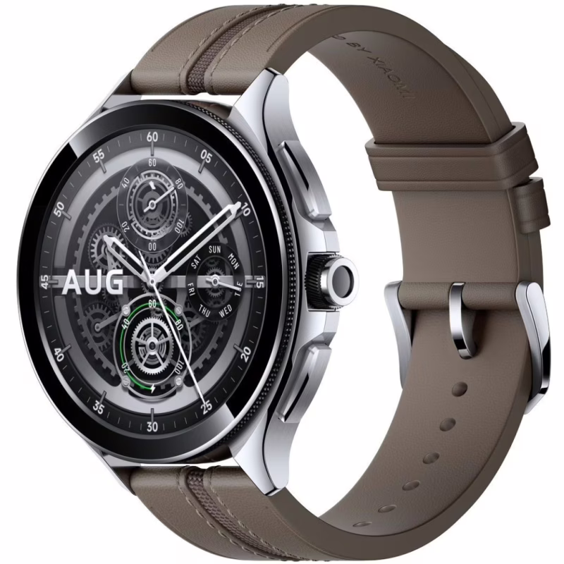 Смарт-часы Xiaomi Watch 2 Pro Bluetooth Silver Case with Brown Leather Strap (1006733)