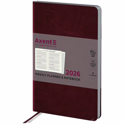 Тижневик Axent датований 2026 Partner City Soft 125х195, коричневий (8521-26-05-A)