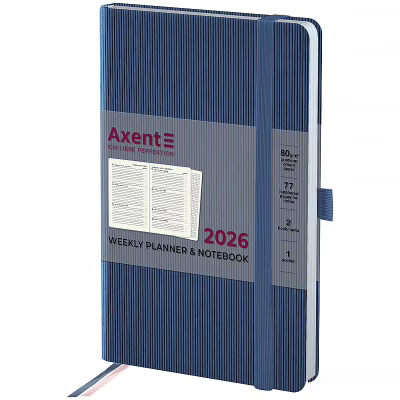 Тижневик Axent датований 2026 Partner Lines 125х195, блакитний (8515-26-48-A)