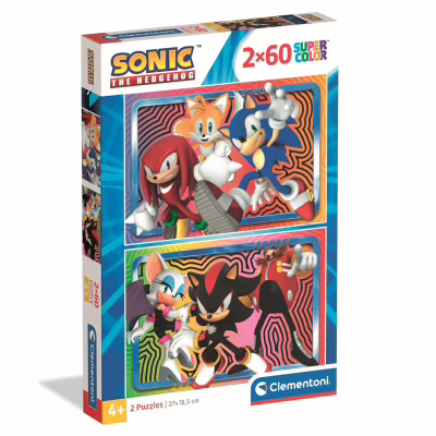 Пазл Clementoni 2 в 1 Sonic, 2 по 60 элементов (24821)