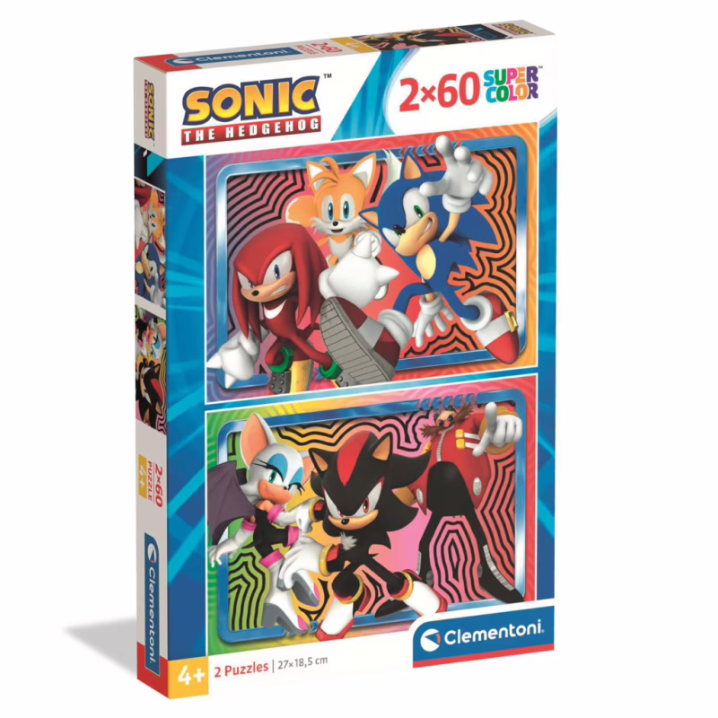 Пазл Clementoni 2 в 1 Sonic, 2 по 60 элементов (24821)