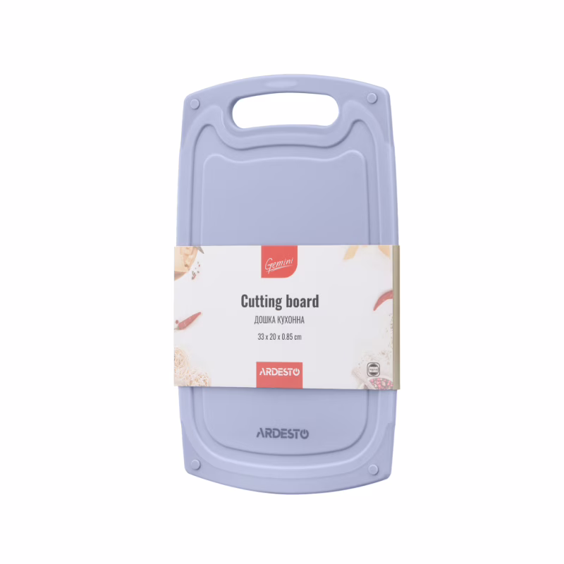 Дошка для нарізання Ardesto Gemini 33 х 20 х 0.85 см пластик, сірий (AR1433GR)