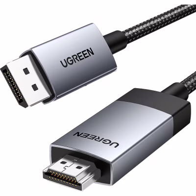 Кабель мультимедийный DisplayPort M to HDMI M 1.0m V2.0 4K60Hz DP119 black Ugreen (15773)