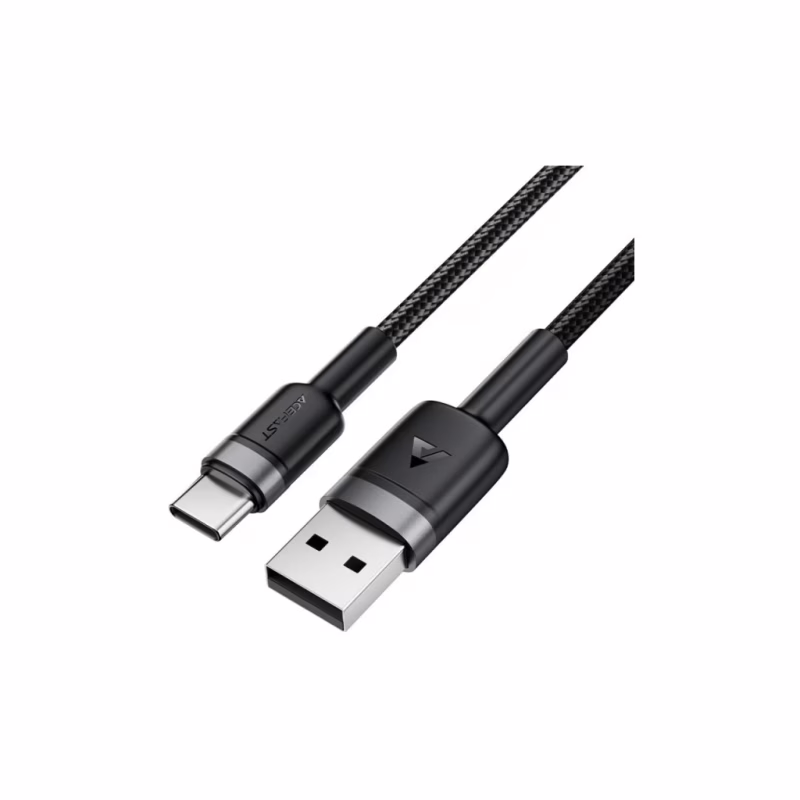 Дата кабель USB 2.0 AM to USB-C 1.2m 60W black Acefast (6974316285144)