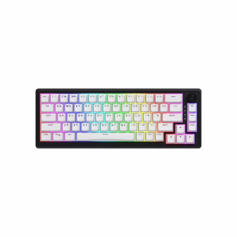 Клавіатура Hator Skyfall 65 MAG ULTRA 8K Aurum Ice RGB USB UA Black/White (HTK1860UA)