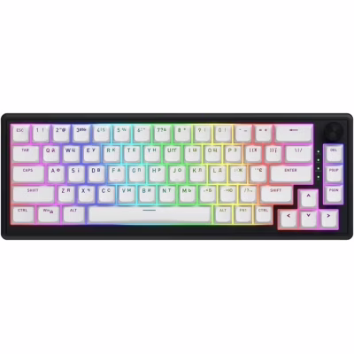 Клавіатура Hator Skyfall 65 Aurum Sterling RGB Wireless/Bluetooth/USB UA Black/White (HTK3160UA)