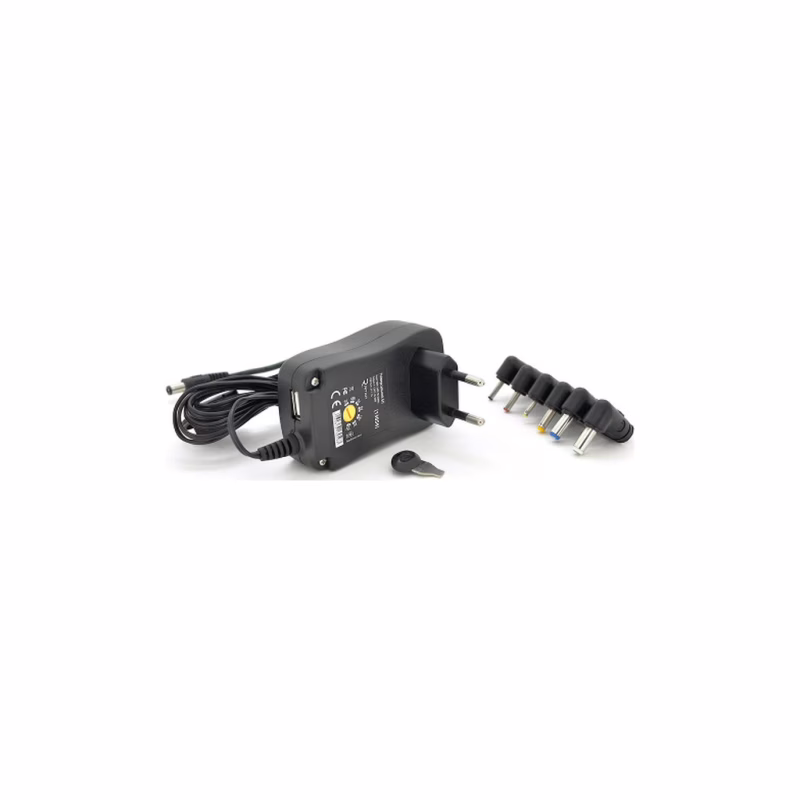 Блок питания сетевой Voltronic 30W Universal, Output 3V-12V, 2.35*0.75/ 3.0*1.1/3.5*1.35/4.0*1.7 /5.5*2.1/5.5*2.5 (13056 / YT-UPS30W)