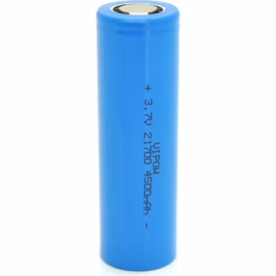 Аккумулятор 21700 4500mAh, 3.7V, Blue, FlatTop Vipow (ICR21700-4500mAhFT / 31079)