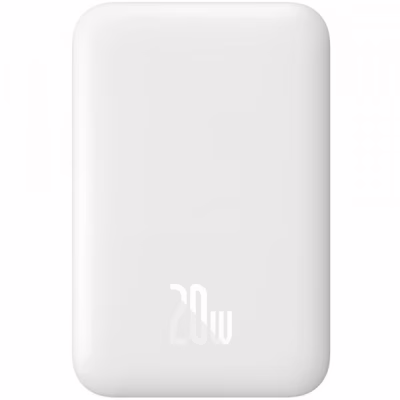 Батарея універсальна Baseus Magnetic Wireless Mini Air 6000mAh 20W PD, QC, Qi-15W, White (6932172641429)
