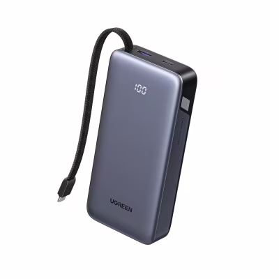 Батарея универсальная Ugreen 20000mAh 45W with Built-in Cable (PB536 55988B)