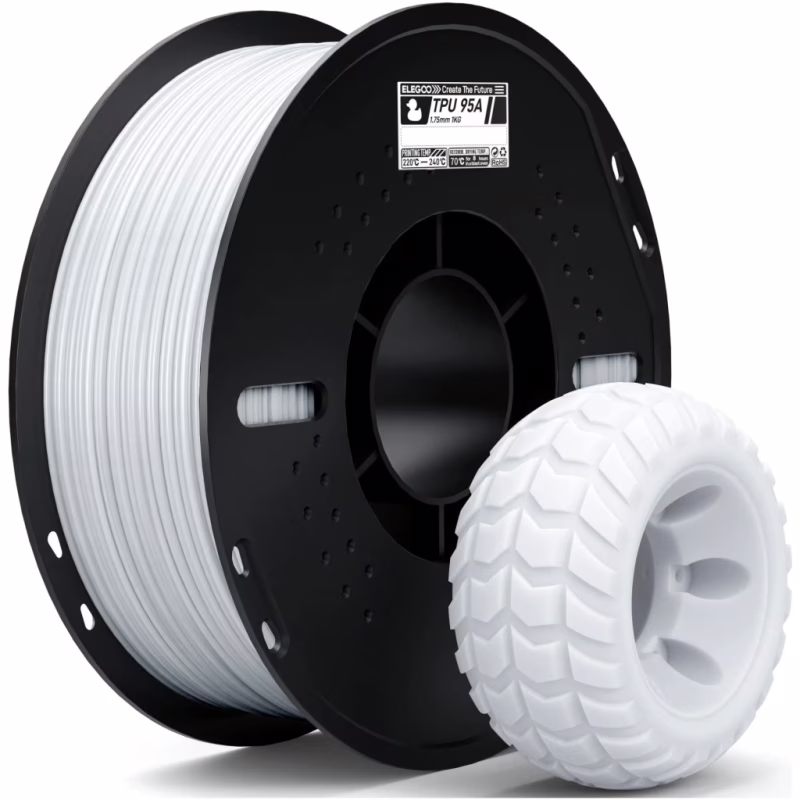 Пластик для 3D-принтера ELEGOO TPU 1.75мм, 1кг, white (50.203.0568)
