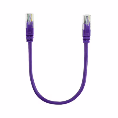 Патч-корд 0.25м, RJ-45, Cat.5e, CU, медь, фиолетовый Ritar (PCR-CU/0.25Pe / 14091)