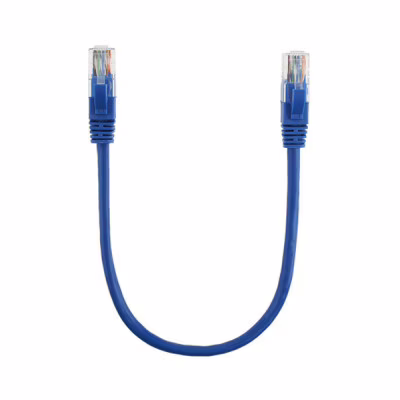 Патч-корд 0.3м, RJ-45, Cat.5e, CU, медь, синий Ritar (PCR-CU/0.3Be / 00220)