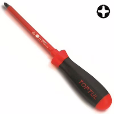 Отвертка Toptul PH1 диэлектрическая 100 мм (1000V) (FBEB0110)