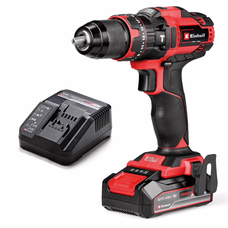 Шуруповерт Einhell TE-CD 18/44 Li-i PXC 18V, 2.5Ah, 44Нм (4514287)