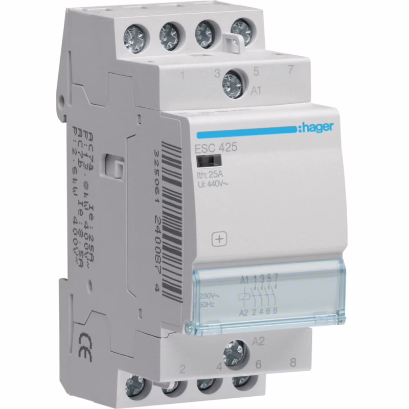 Автоматичний вимикач Hager 25 A 230V 4NO 2P (A) (ESC425)