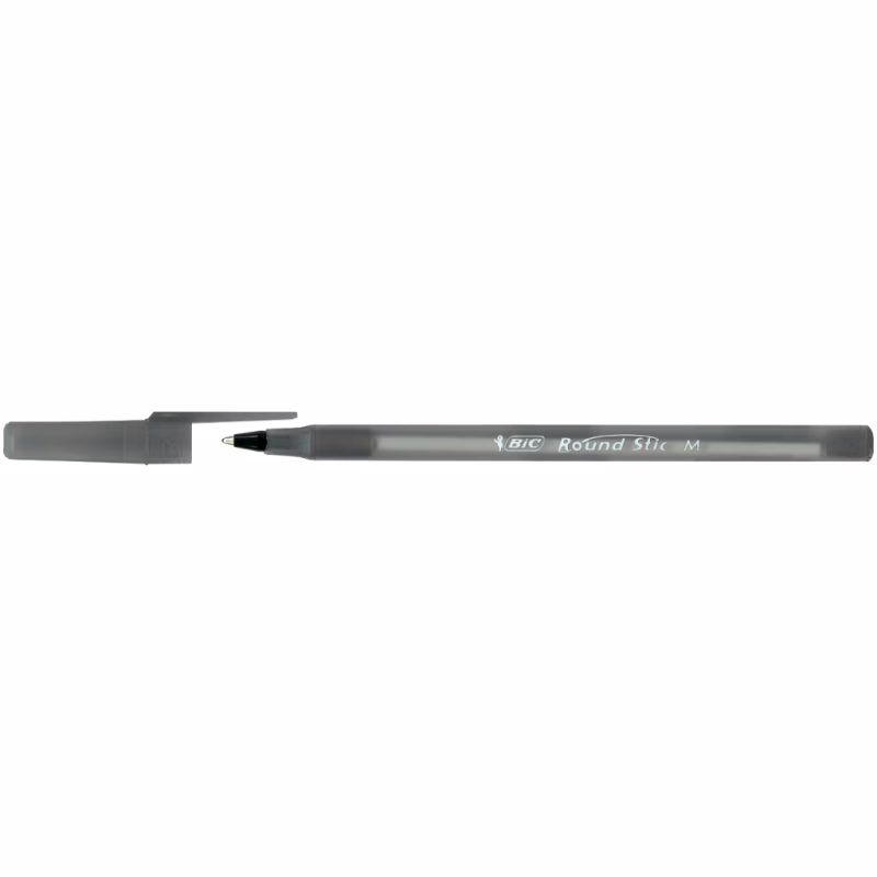 Ручка масляная Bic Round Stic, черная (bc9205681)