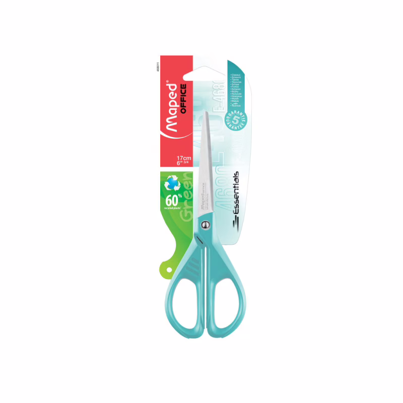 Ножницы Maped ESSENTIALS GREEN 210мм, блистер, голубой (MP.468111)