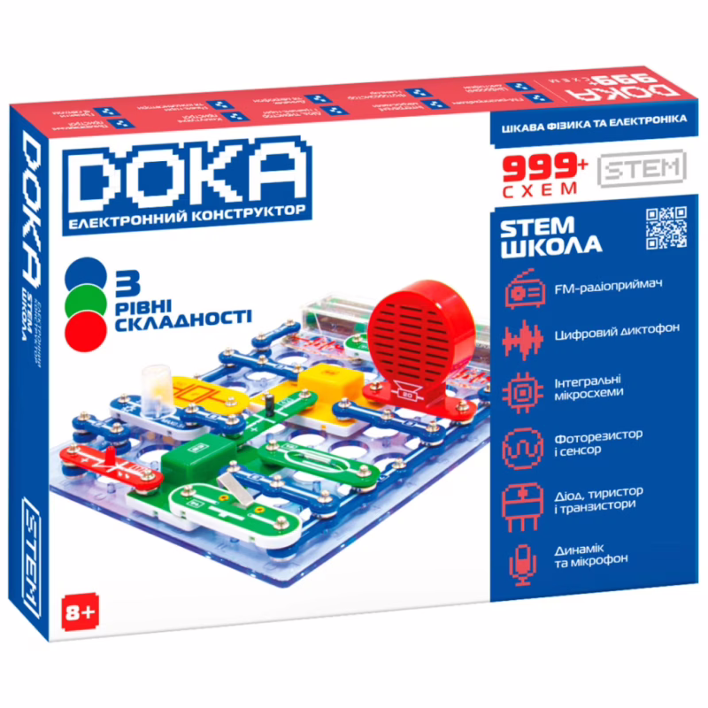 Конструктор DOKA электронный Школа 999+ схем (D70708)