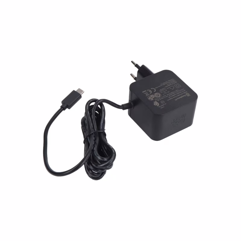Блок живлення для Мікро ПК Raspberry Pi для Raspberry Pi 4 5В/3А USB-C чорний (SC0754)
