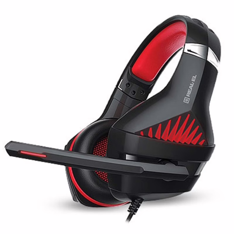 Навушники REAL-EL GDX-7600 Black/Red (EL124100028)