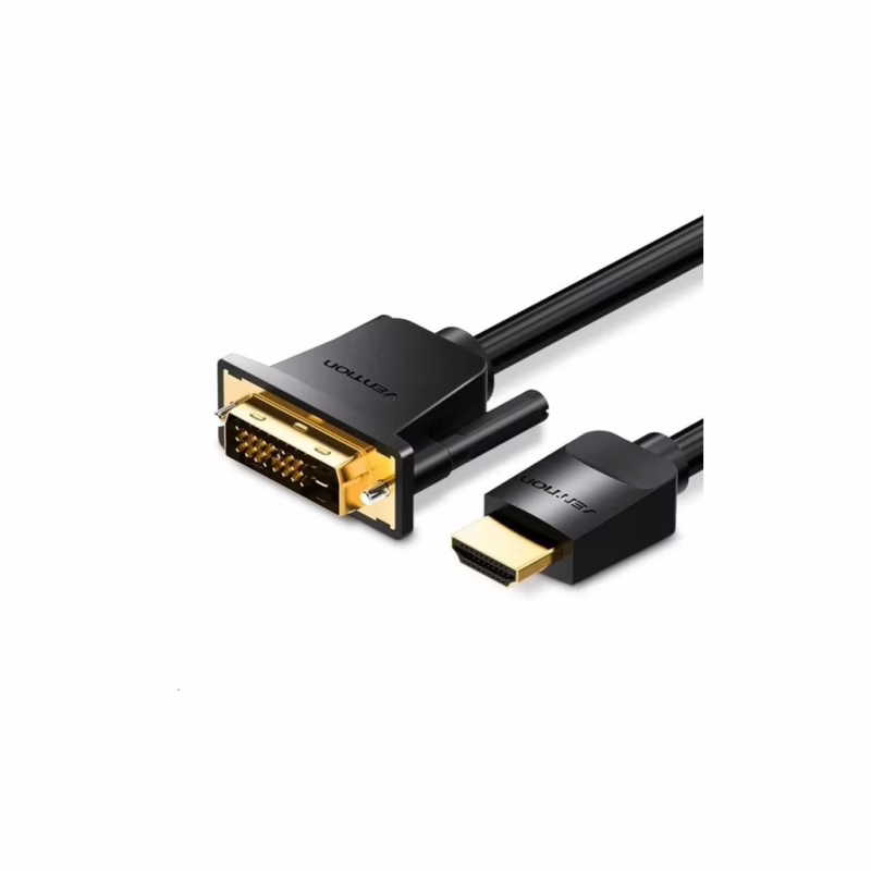 Кабель мультимедійний HDMI M to DVI M 1.0m 4K60Hz black Vention (ABFBF)