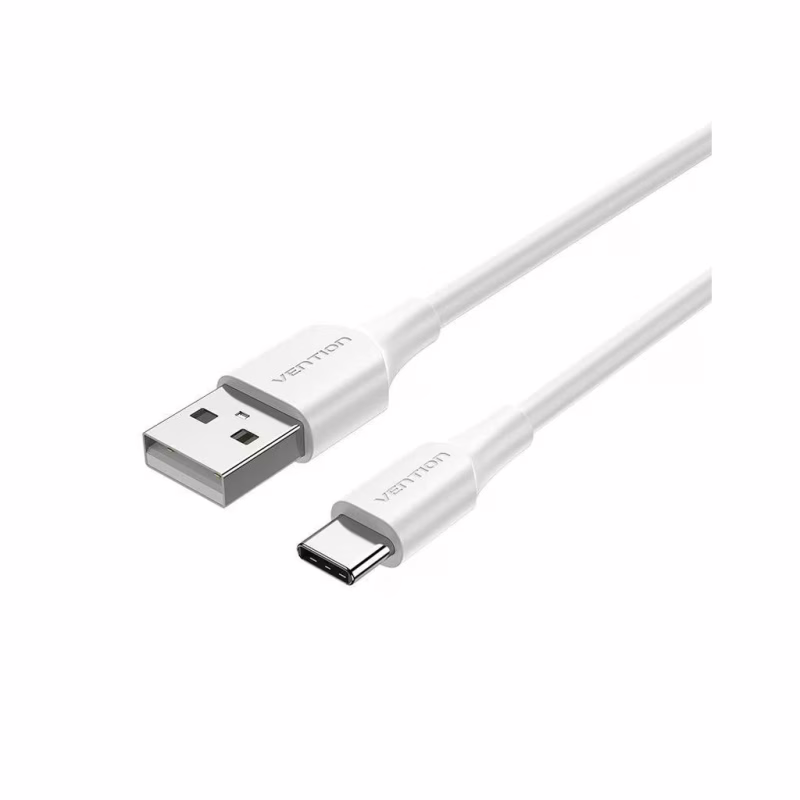 Дата кабель USB 2.0 AM to USB-C 1.0m 3A white Vention (CTHWF)