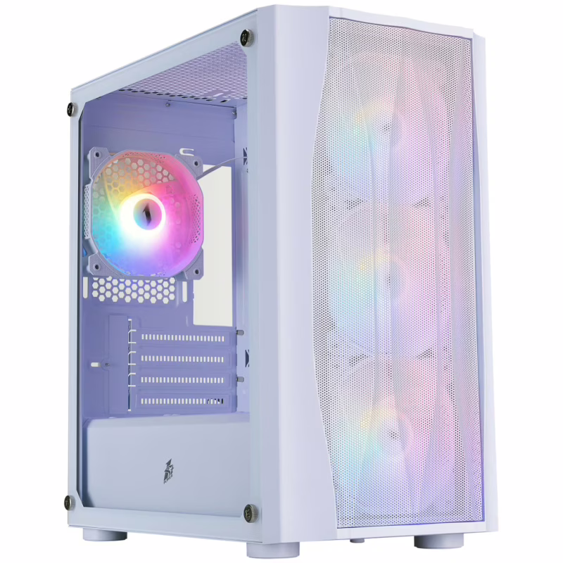 Корпус для ПК 1stPlayer X3-M-WH-4F1-W