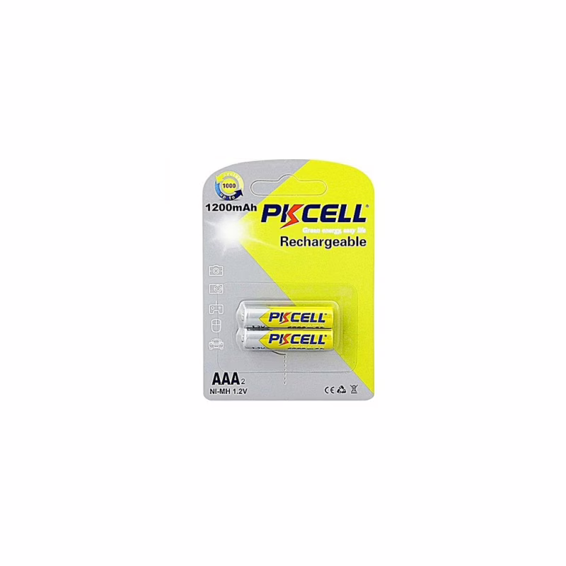 Аккумулятор PkCell AAA R03 1200mAh 1.2V NiMH Rechargeable Battery, 2шт/бл (PC/AAA1200-2BR)