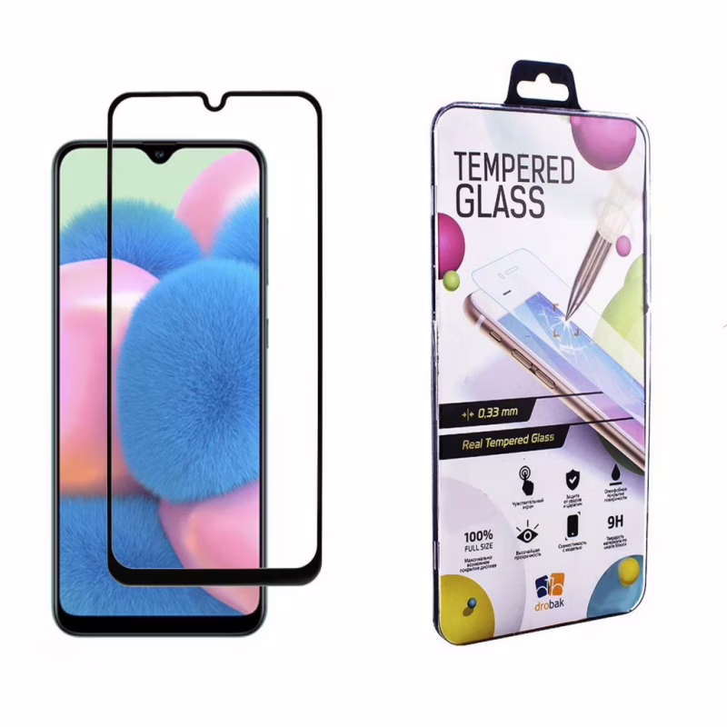Стекло защитное Drobak для Samsung Galaxy A30s (Black) (441623)