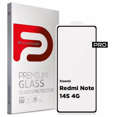 Скло захисне Armorstandart Pro Xiaomi Redmi Note 14S 4G Black (ARM82035)