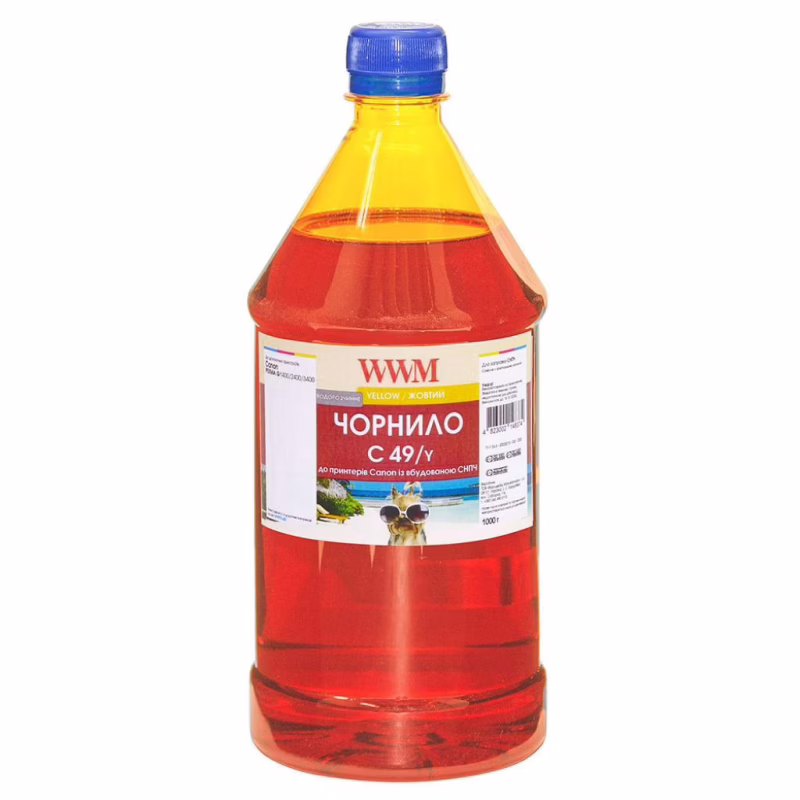 Чернила WWM Canon GI-490 1000г Yellow (C49/Y-4)