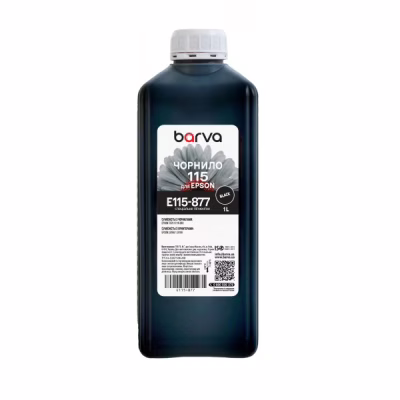 Чернила Barva Epson 115 1л, BК pigmented (E115-877)