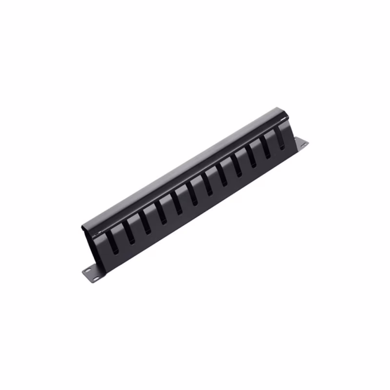 Кабельний організатор 19" 1U/12Port з кришкою, корпус метал Voltronic (20023)