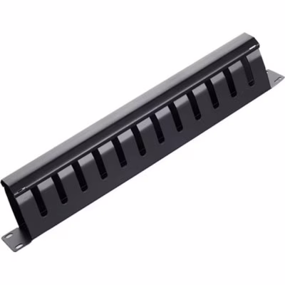 Кабельный организатор 19" 1U/12Port з кришкою, корпус метал Voltronic (20023)