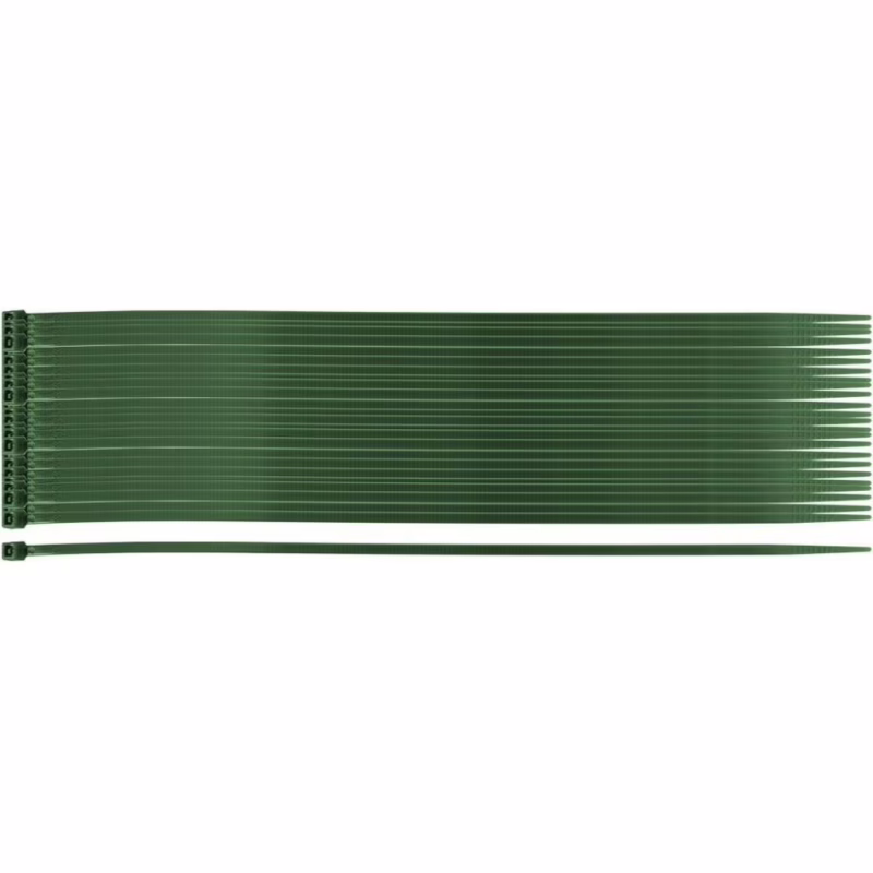 Стяжка Neo Tools 50шт, пластик, 2.5х200мм, зеленая (15-977)