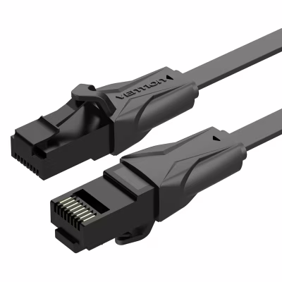 Патч-корд 0.75m UTP cat 6 RJ-45 black Vention (IBABE)