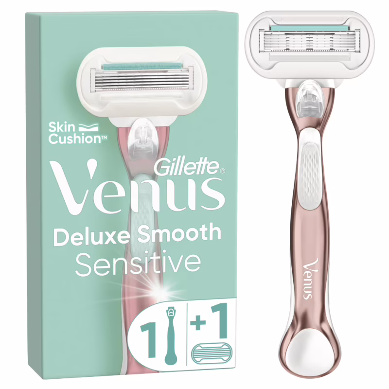 Бритва Gillette Venus Extra Smooth Sensitive RoseGold з 1 змінним картриджем (7702018517886)