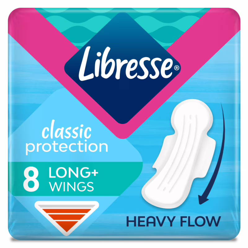 Гігієнічні прокладки Libresse Classic Protection Long 8 шт. (7322541233512)