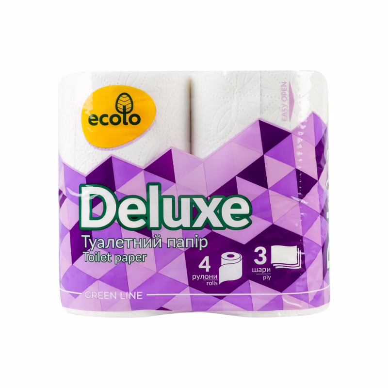 Туалетная бумага Ruta Ecolo Deluxe 3 слоя 4 рулона (4820202890324)