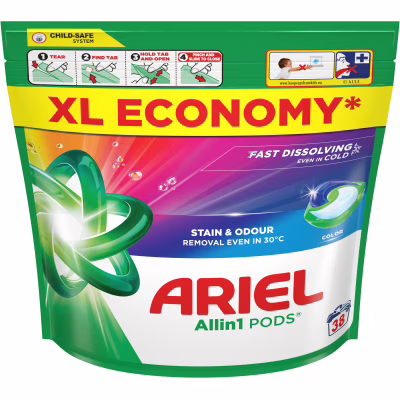 Капсули для прання Ariel Pods All-in-1 Color Для кольорового 38 шт. (8700216765268)