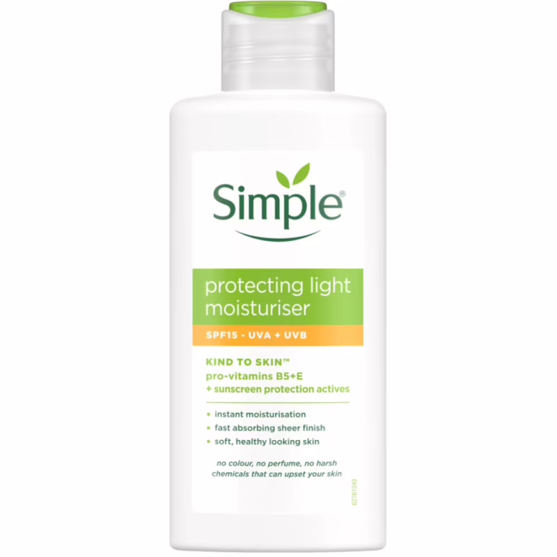 Крем для лица Simple Kind To Skin Protecting Light Moisturizer SPF15 Легкий защитный 125 мл (8710908435812)