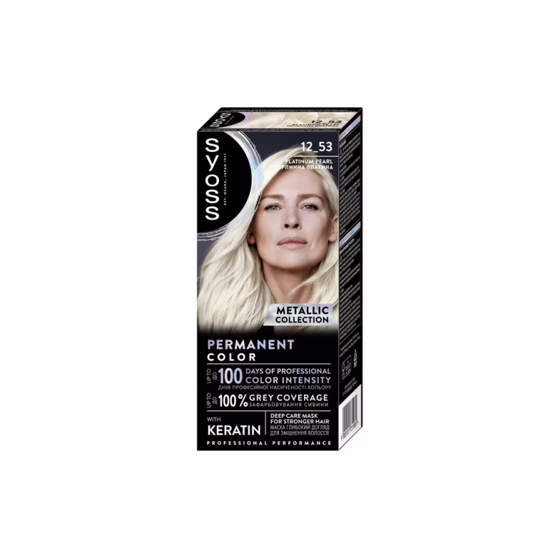 Фарба для волосся Syoss BL Permanent Coloration 12-53 - Перлинна платина (9000101731989)