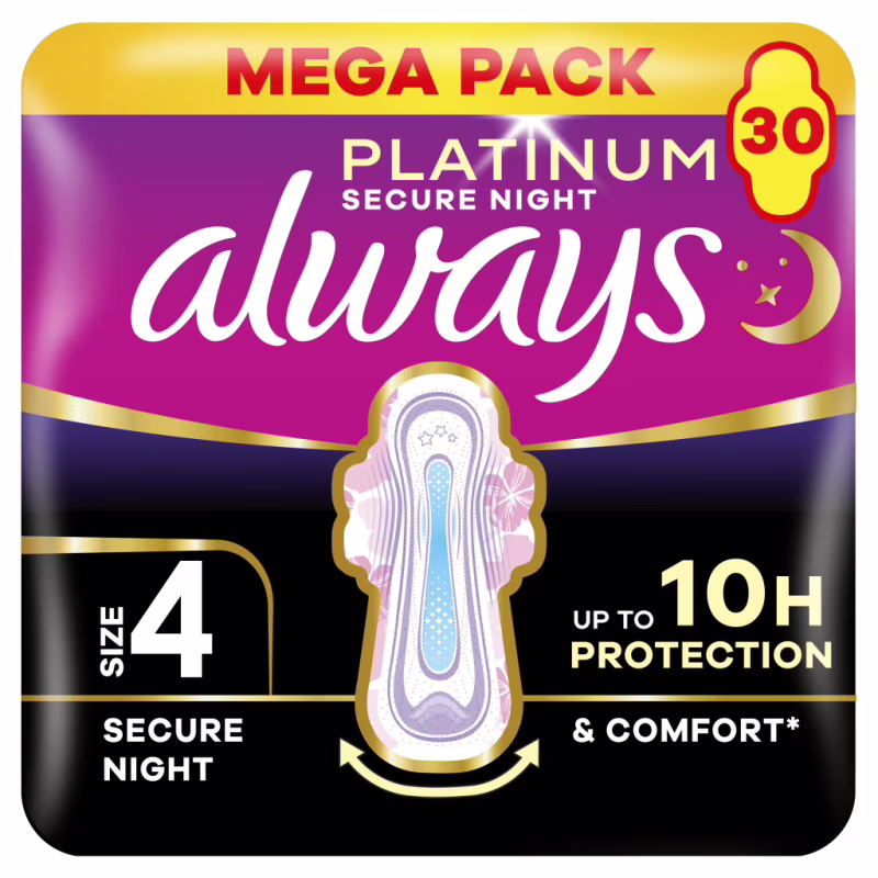 Гигиенические прокладки Always Platinum Secure Night Размер 4 30 шт. (8700216784573)