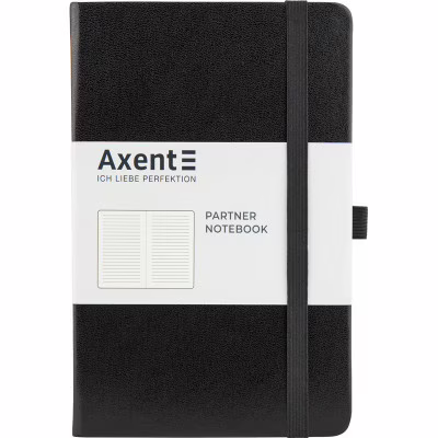 Книга записна Axent Partner 125х195 мм у лінійку 96 аркушів Чорний (8308-01-A)