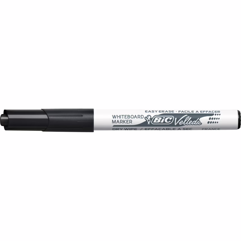 Маркер Bic для сухостираємих дошок Velleda, чорний (bc525824)