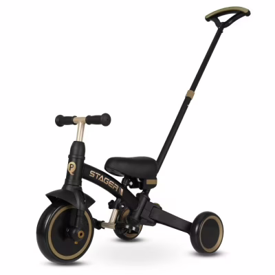 Дитячий велосипед QPlay Stager 3 в 1 з ручкою, біговел, Black (T80STAGERBlack)
