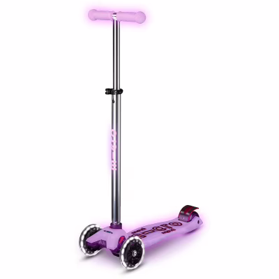 Самокат Micro Maxi Deluxe Glow LED Сиятельно-пурпурный (MMD367)