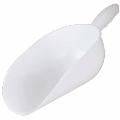 Совок для сипучих продуктів та льоду Mobil Plastic напівкруглий білий 29 см PP - 0,300 л (136/29-BIM)