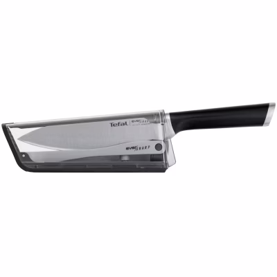 Кухонний ніж Tefal Eversharp, 16.5см, з чохол-точило нержавіюча сталь, чорний (K2569004)